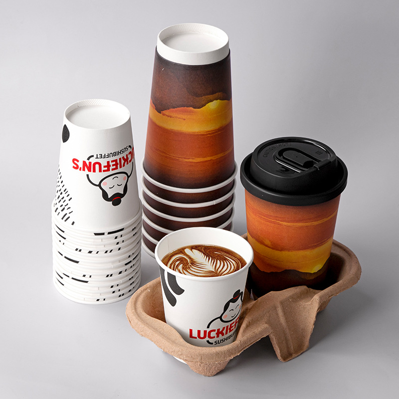 Custom disposable paper cup hot drink for coffee