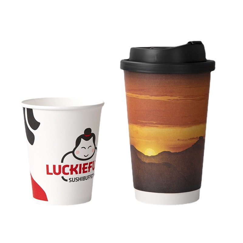 Custom disposable paper cup hot drink for coffee