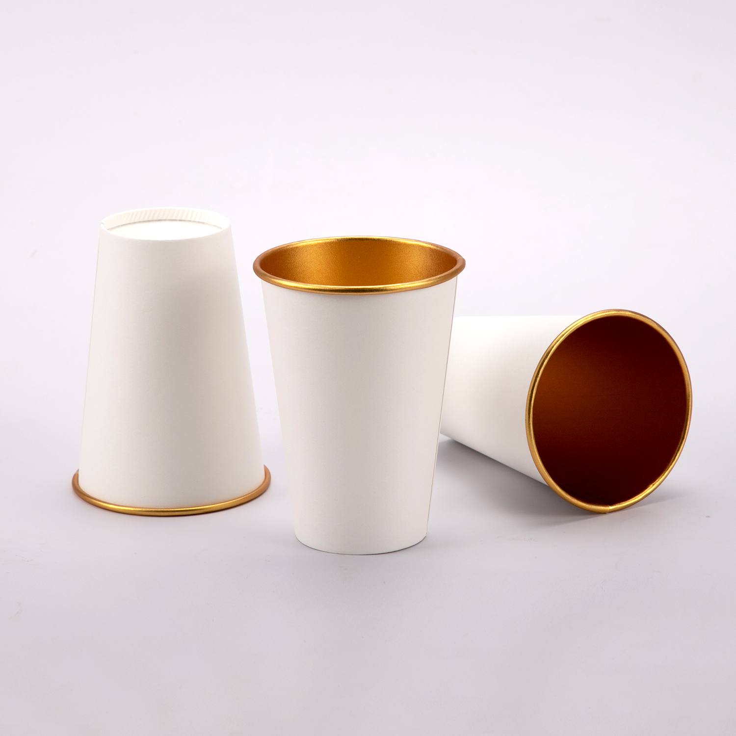 7oz Custom disposable Golden film paper cup