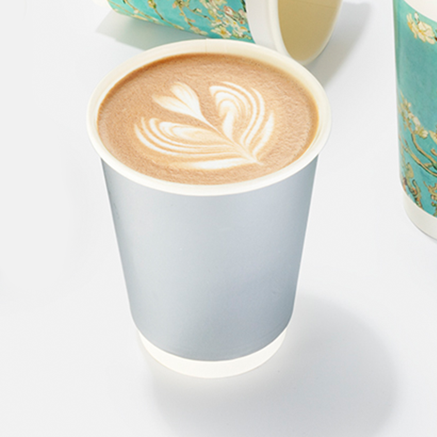 Custom disposable Silver coffee paper cup