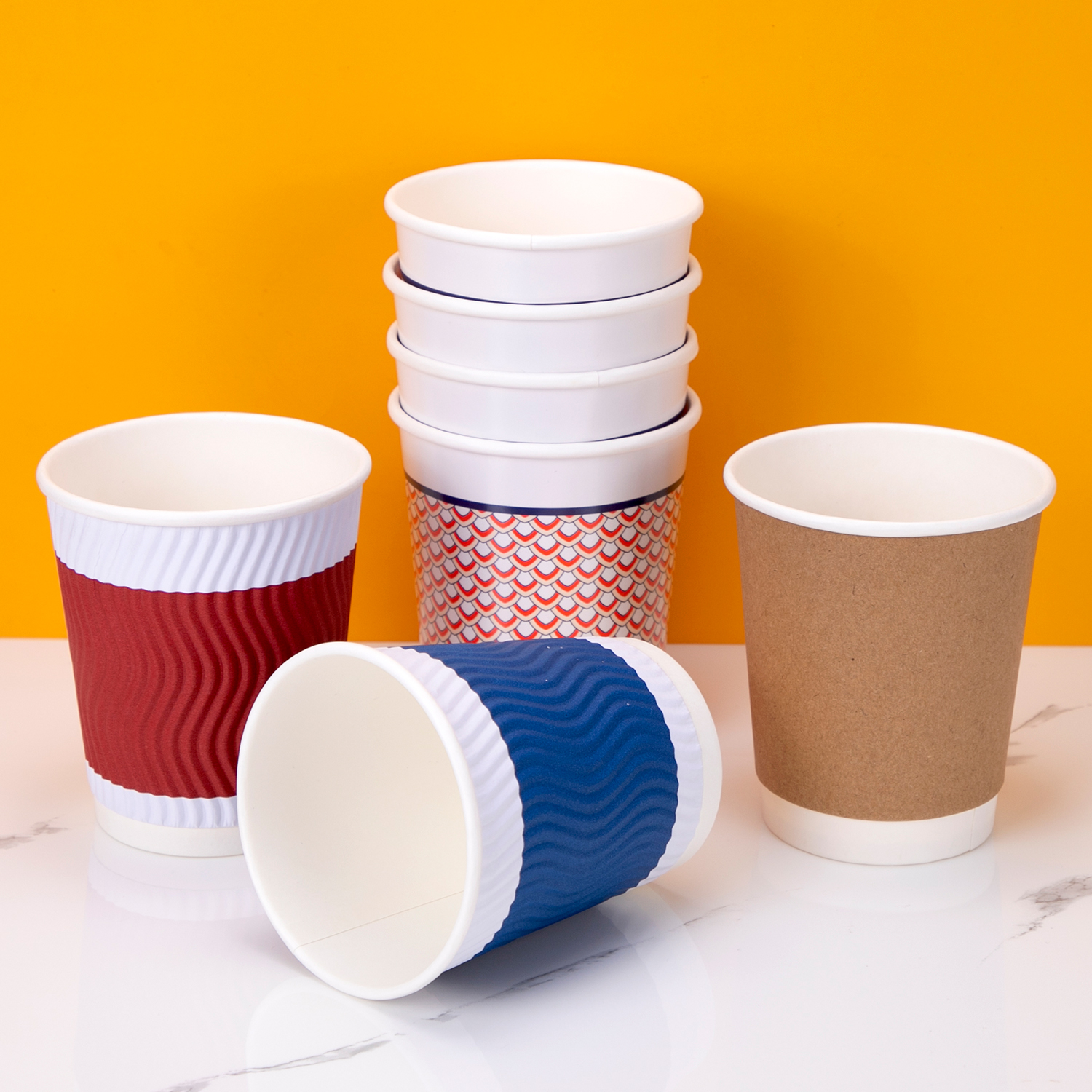 8oz disposable coffee cups with paper lids
