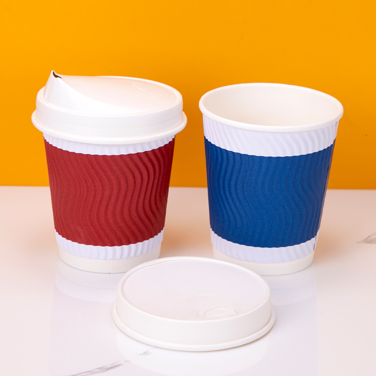 8oz disposable coffee cups with paper lids