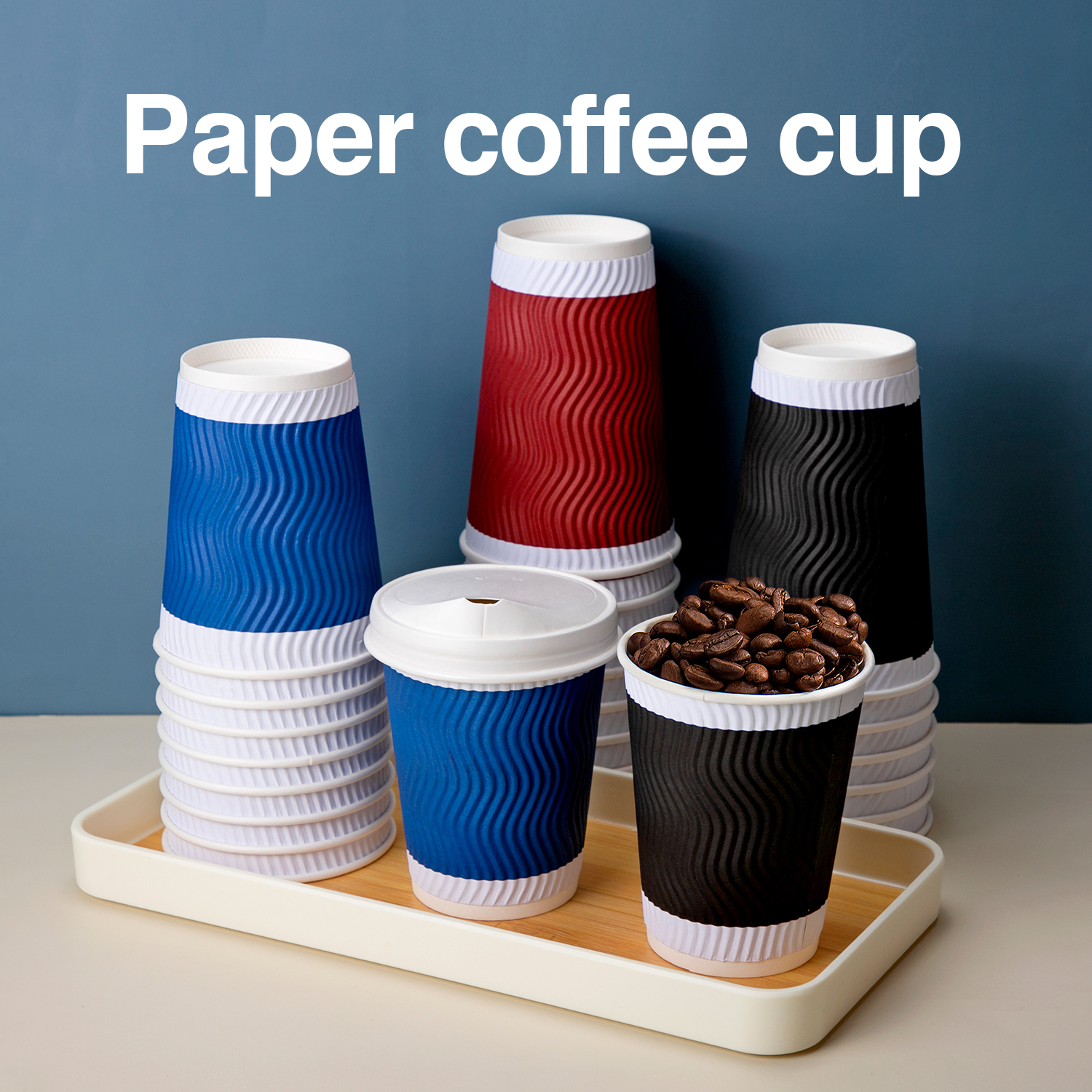 Custom disposable coffee cups double-layer paper cup