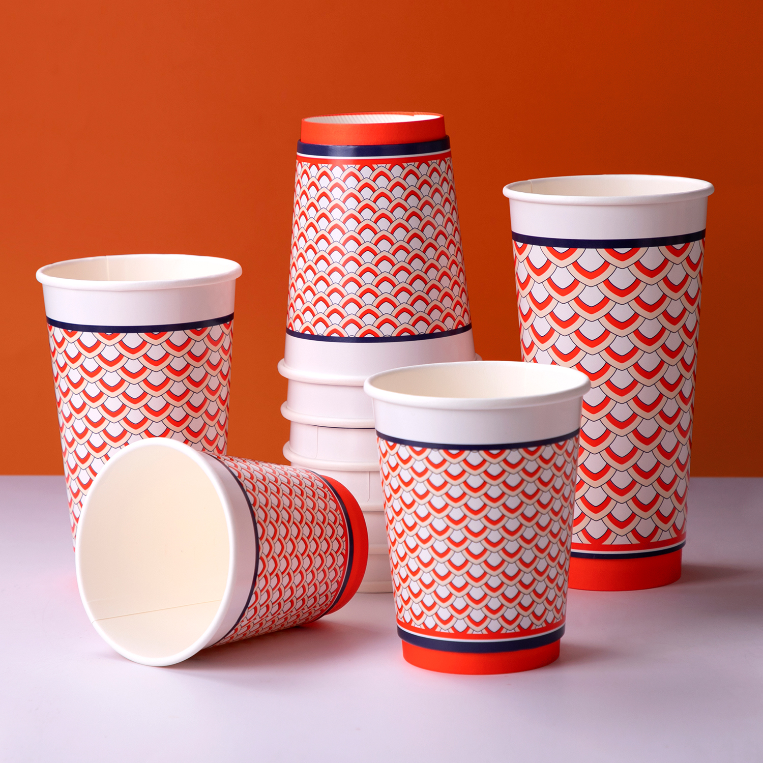 Custom disposable coffee cups double-layer paper cup