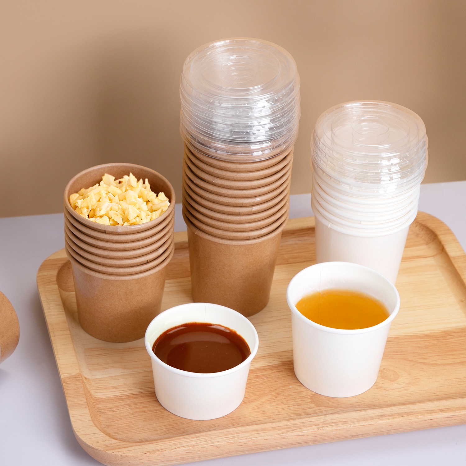 Custom disposable small paper sauce cup