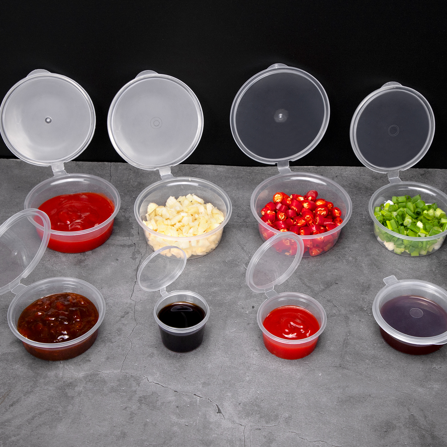 Disposable PP plastic sauce cup Slime packaging box