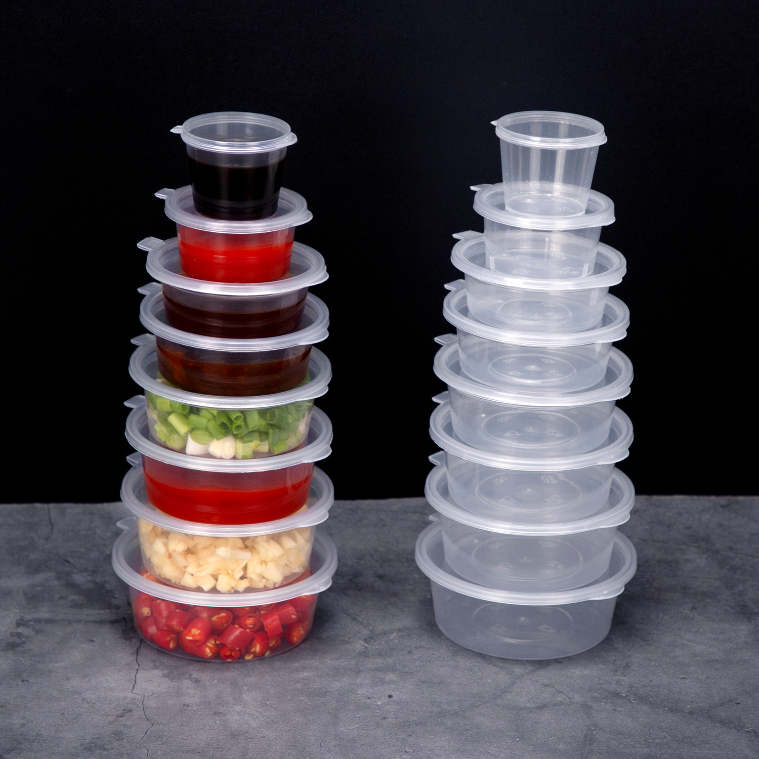 Disposable PP plastic sauce cup Slime packaging box