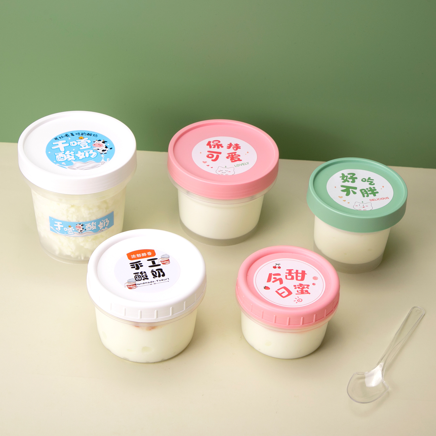 Custom disposable plastic Dried yogurt packaging cup