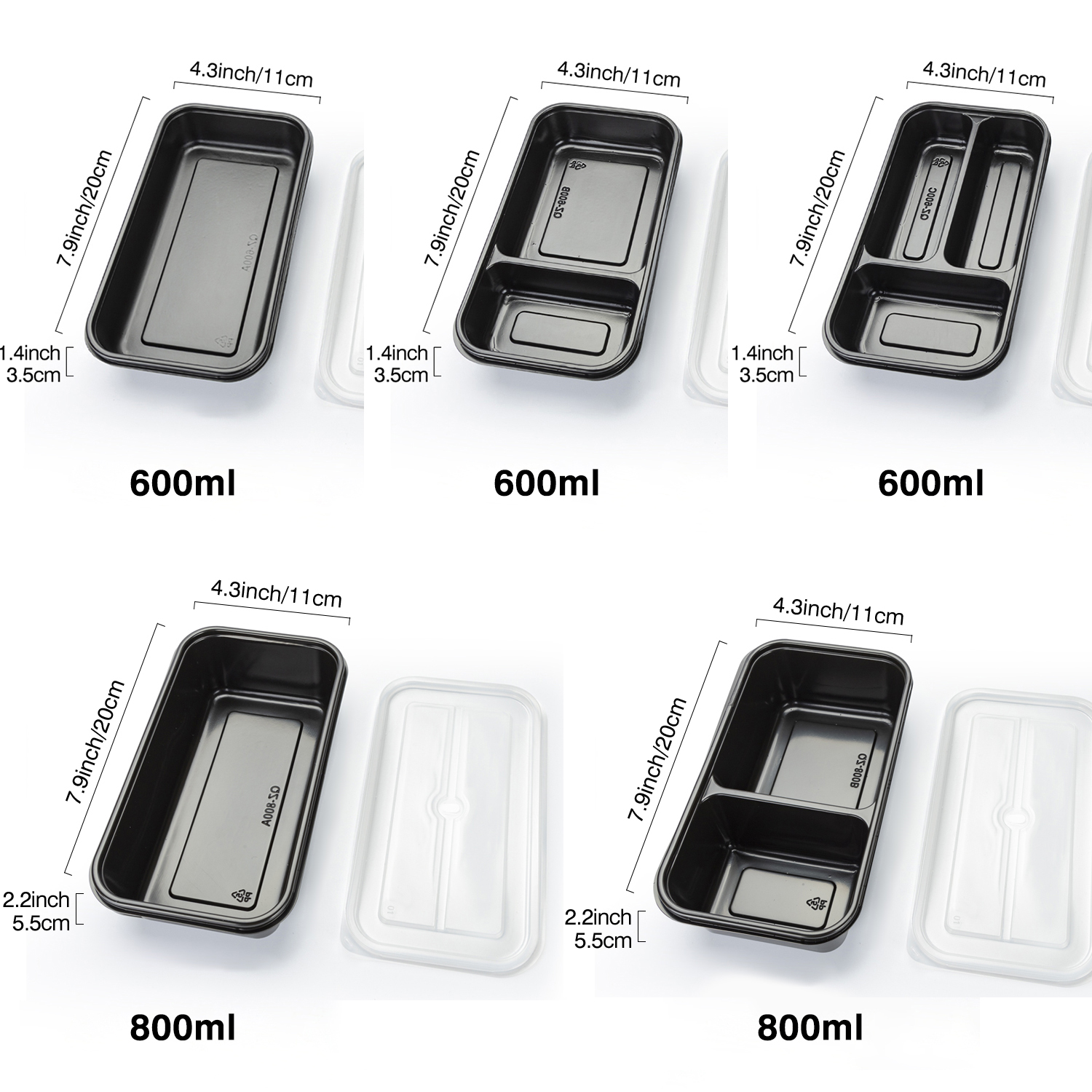 Disposable lunch boxes with lid