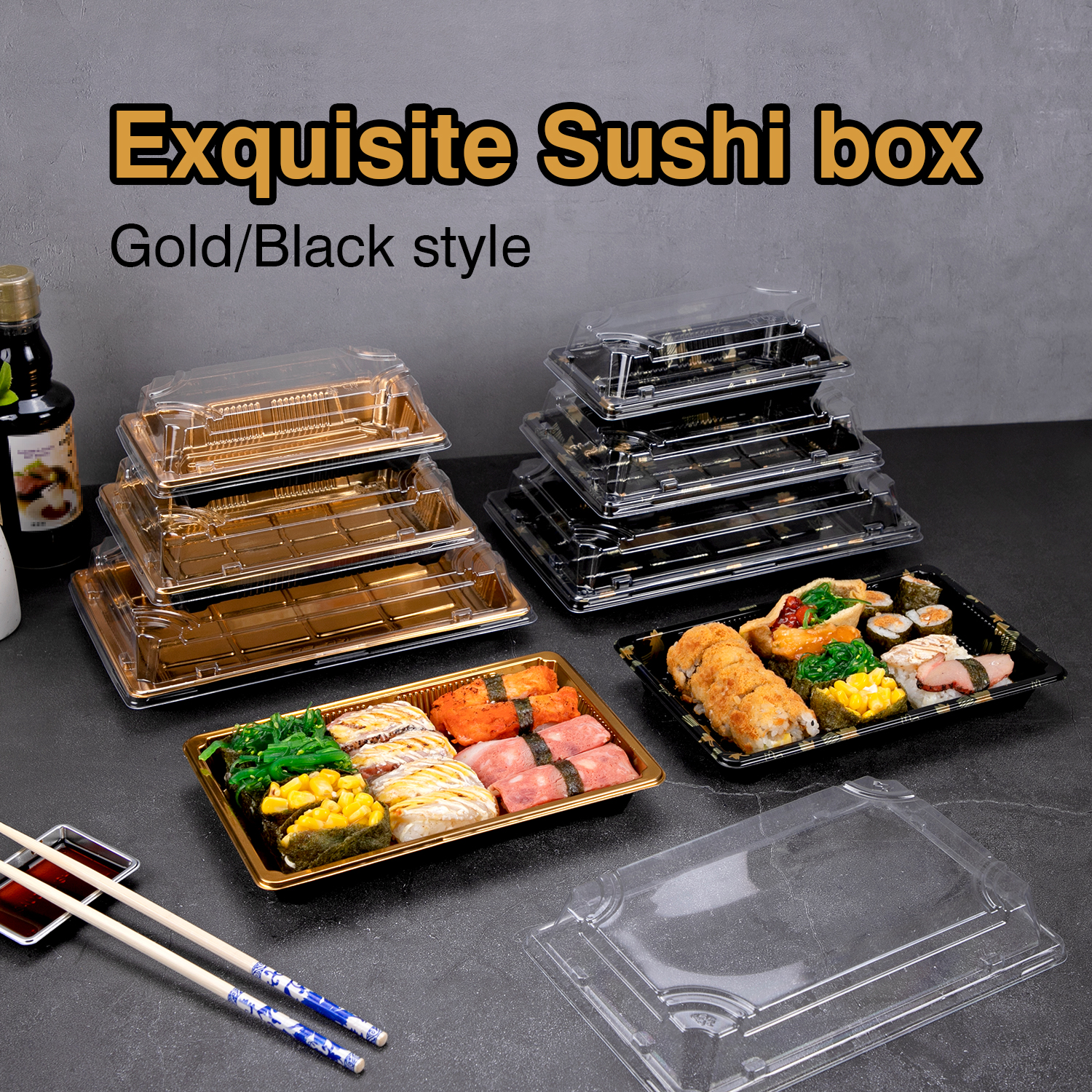 Disposable KP Plastic sushi box Disposable KP Plastic sushi box