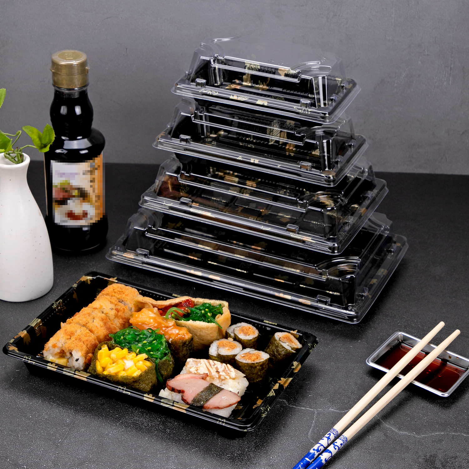 Disposable KP Plastic sushi box