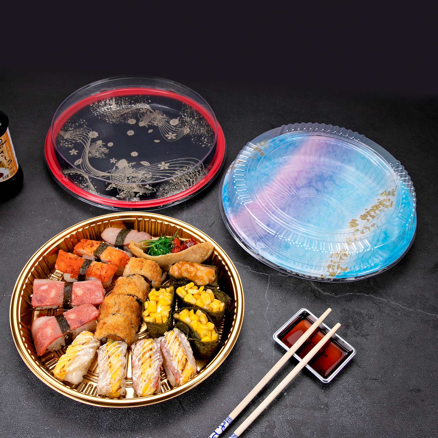 Disposable circular sushi box Disposable circular sushi box