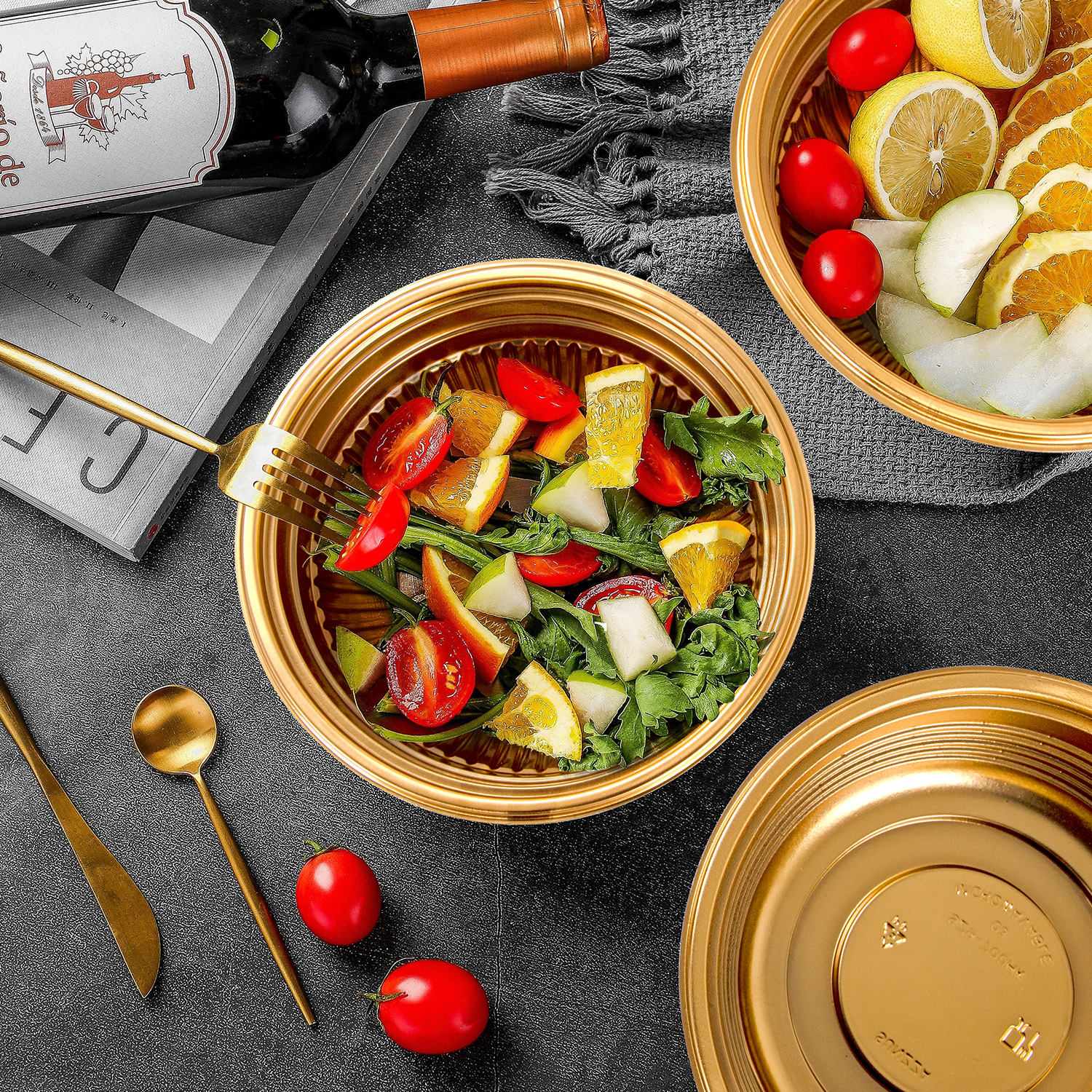 Disposable Japanese style Rich Gold Meal Box