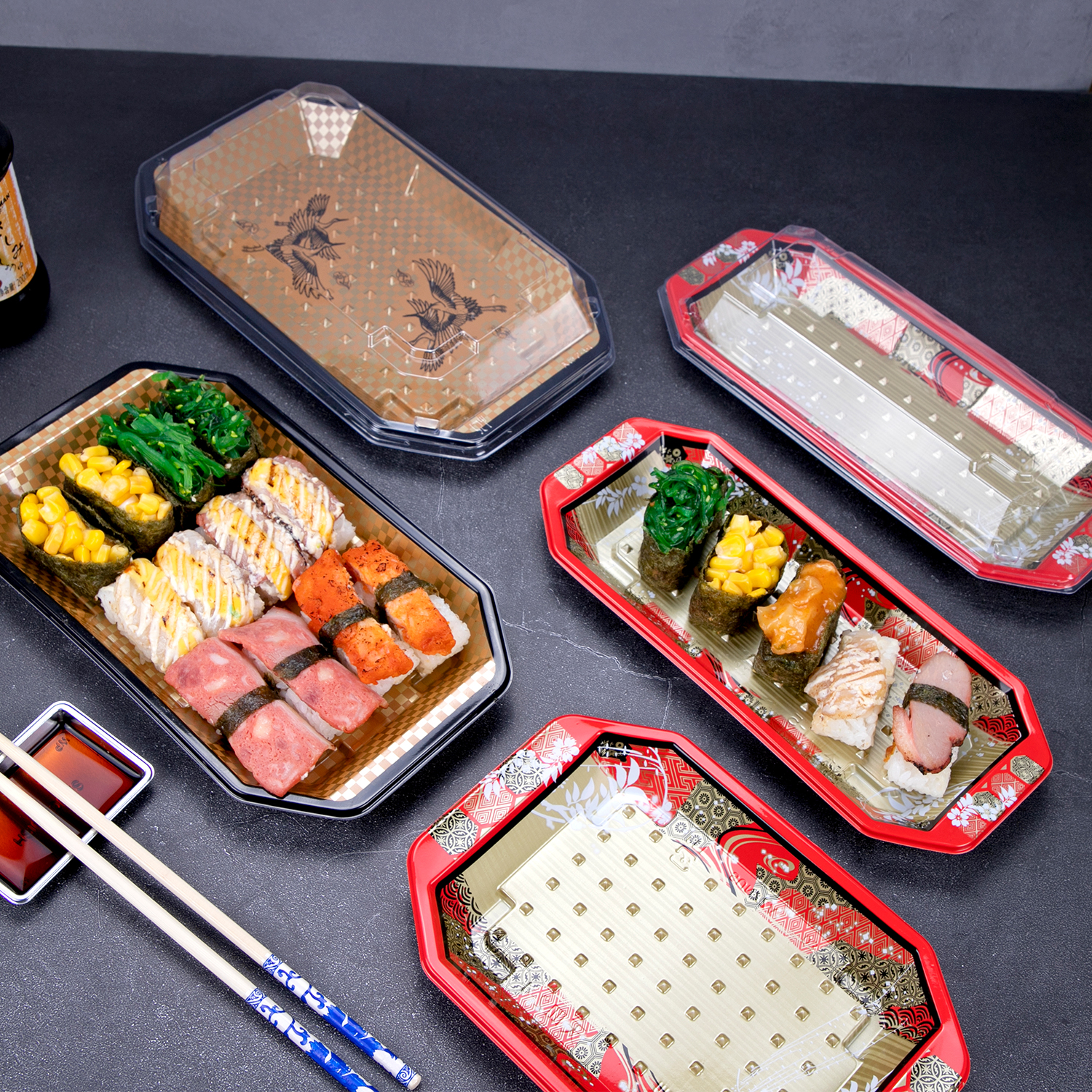 Disposable Plastic TIANMIN sushi box Disposable Plastic TIANMIN sushi box
