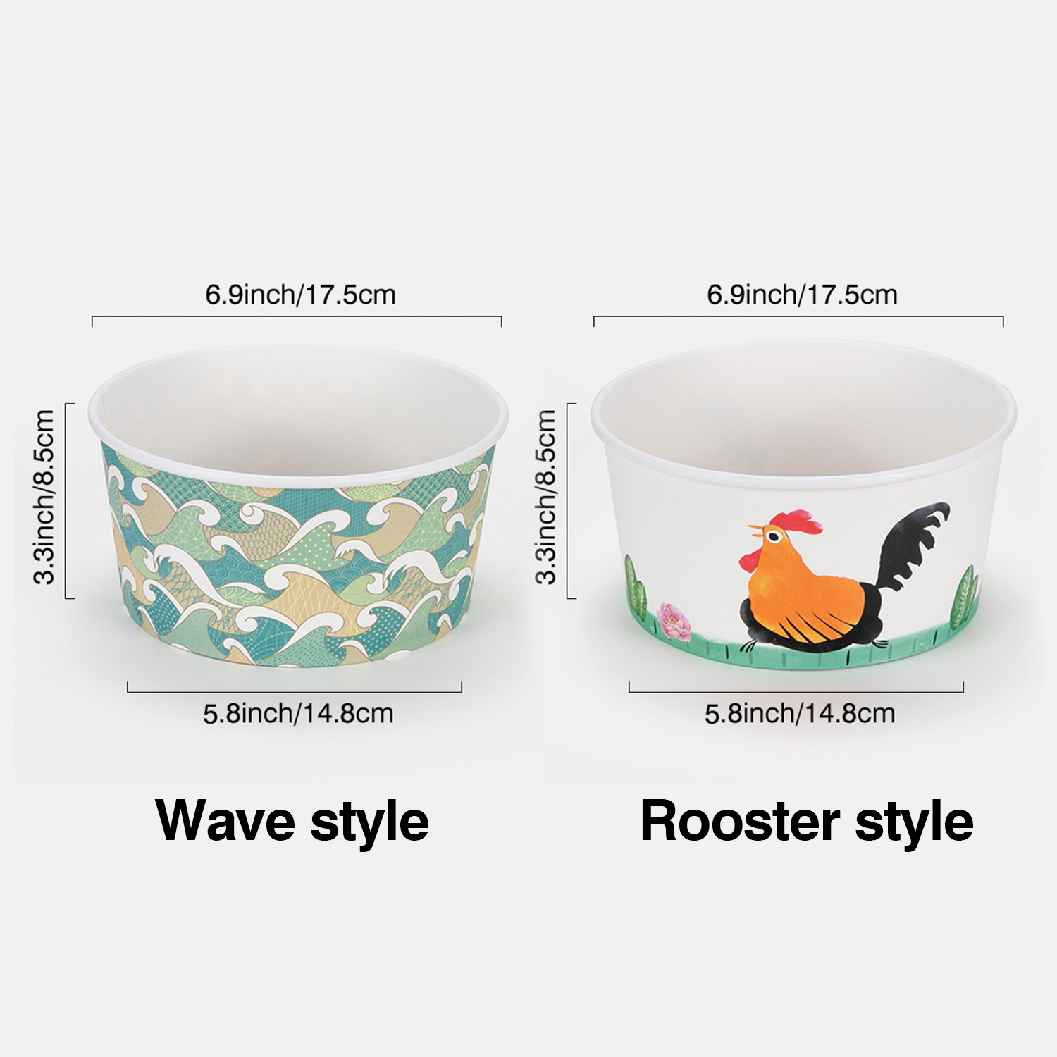 Custom disposable induction cooker paper bowl