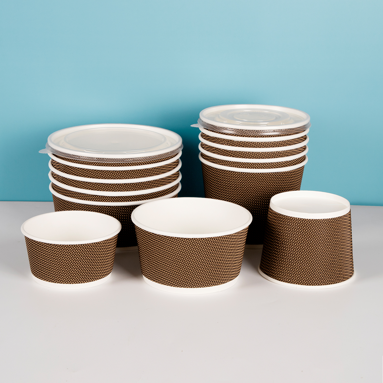 Custom disposable corrugated paper bowl