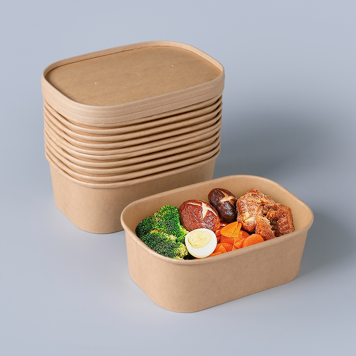 Custom disposable Kraft paper packaging box
