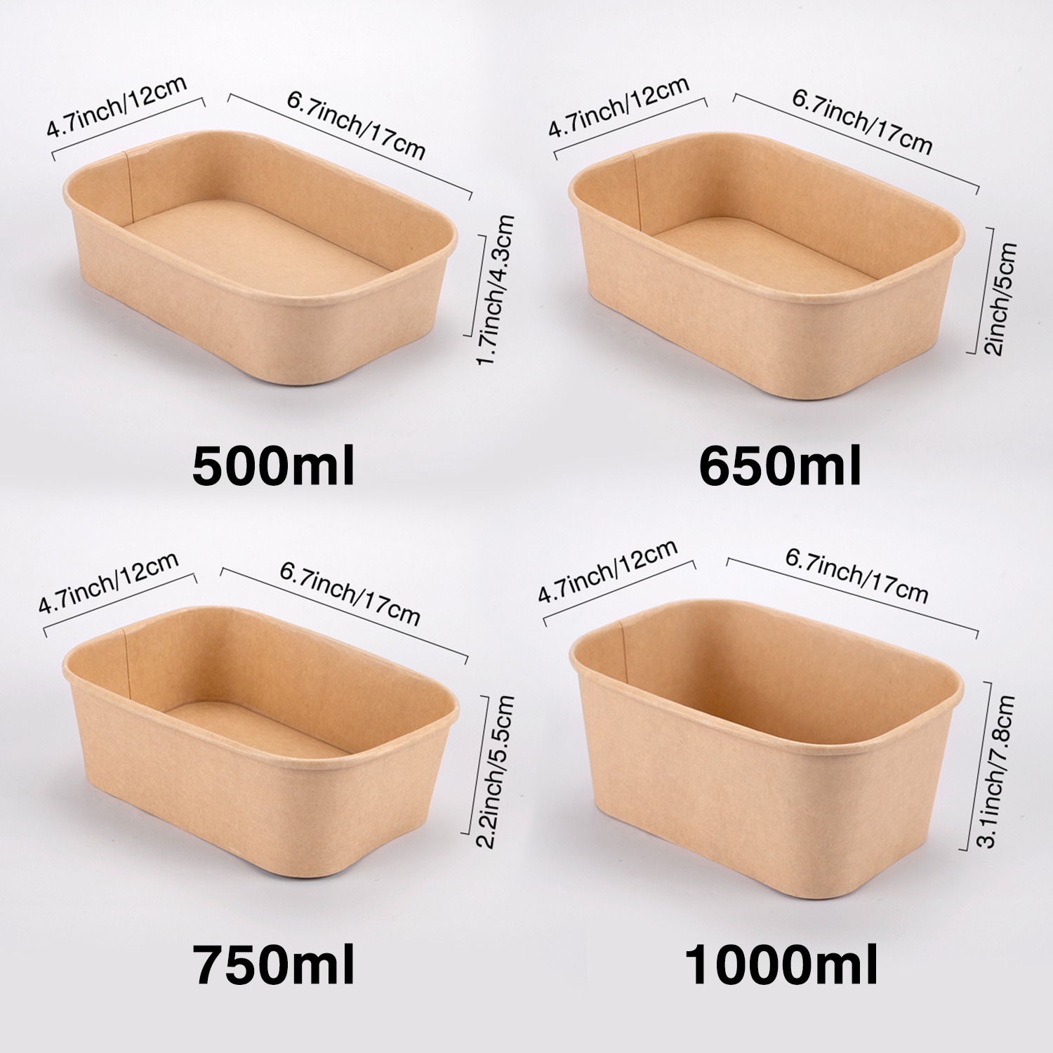 Custom disposable Kraft paper packaging box