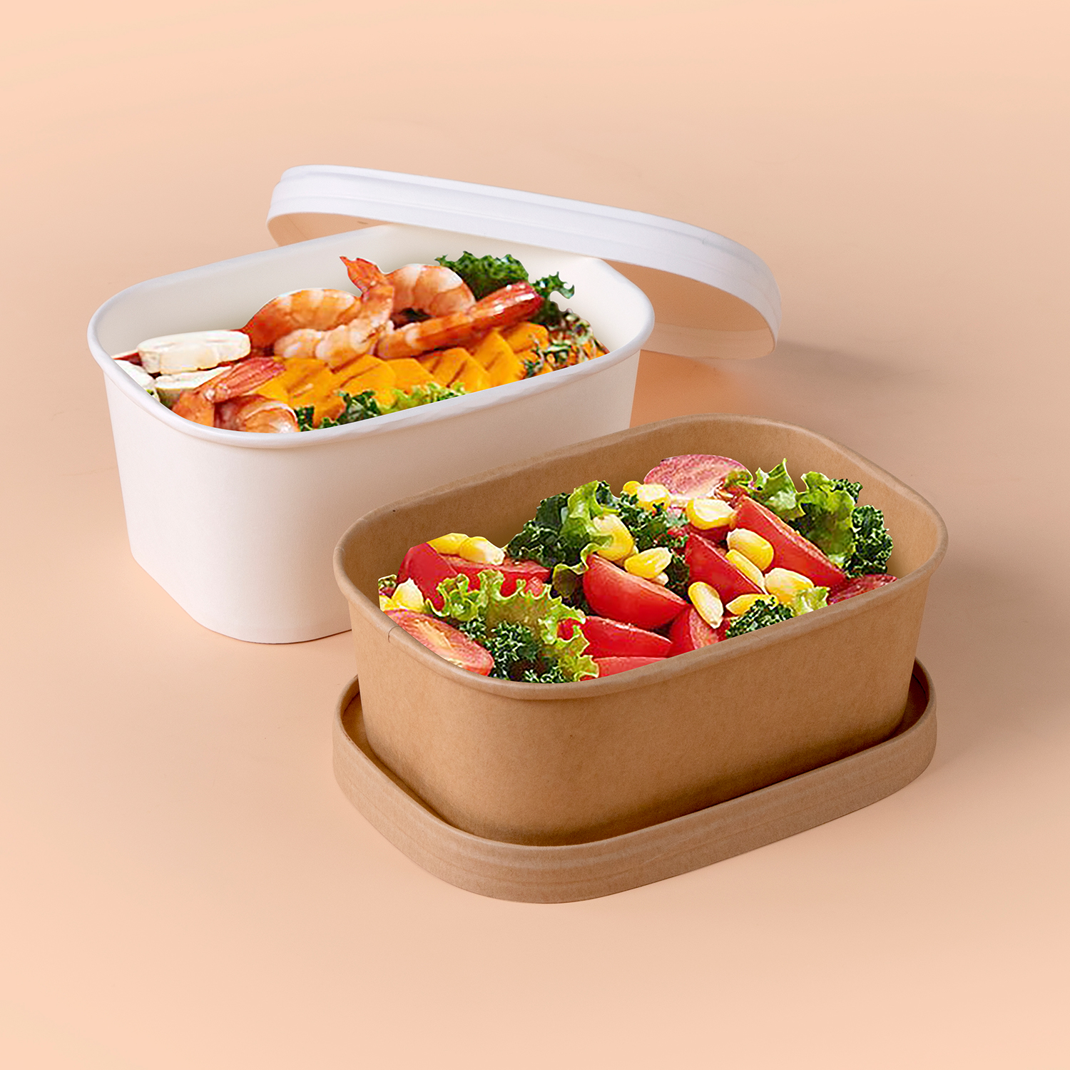 Custom disposable Kraft paper packaging box