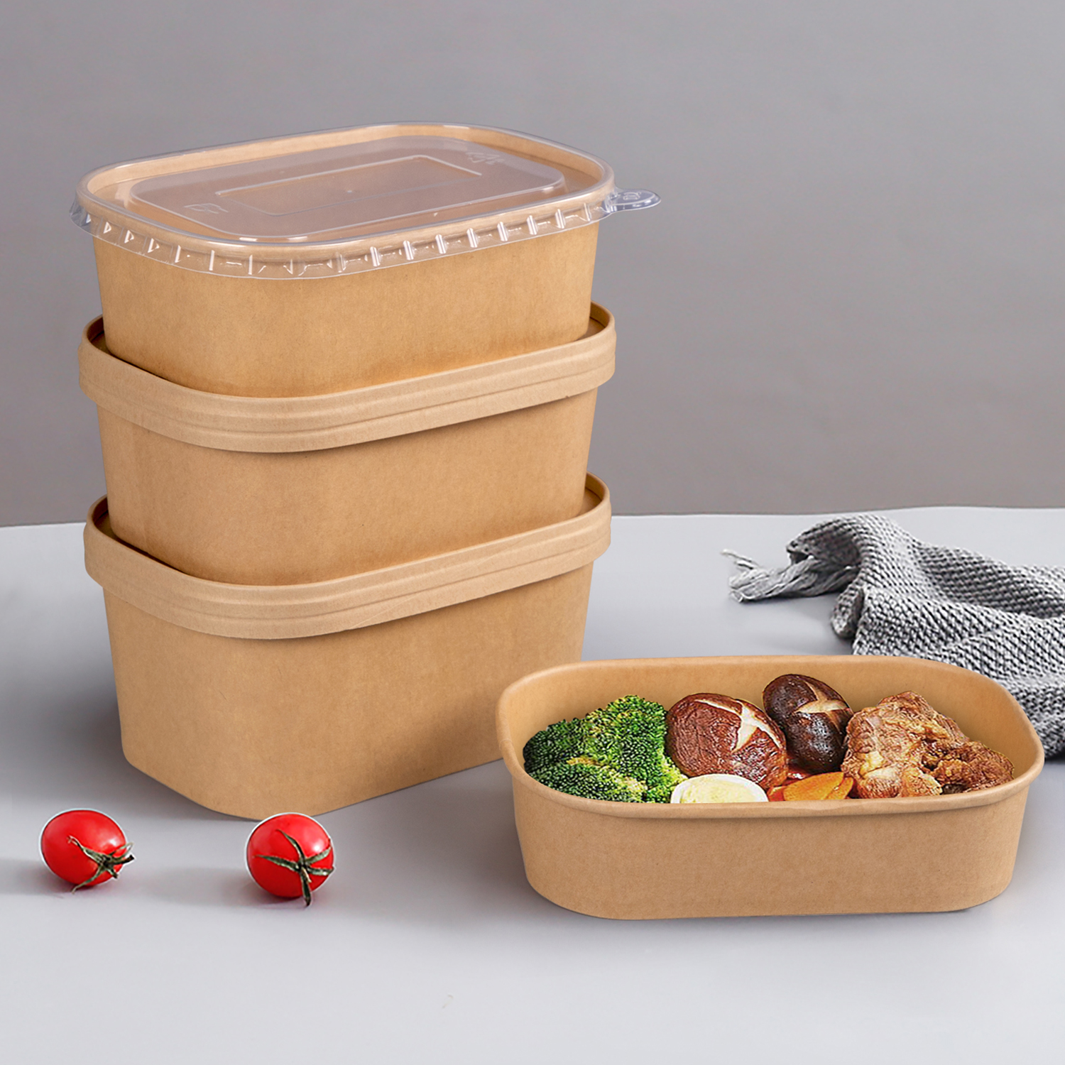 Custom disposable Kraft paper packaging box