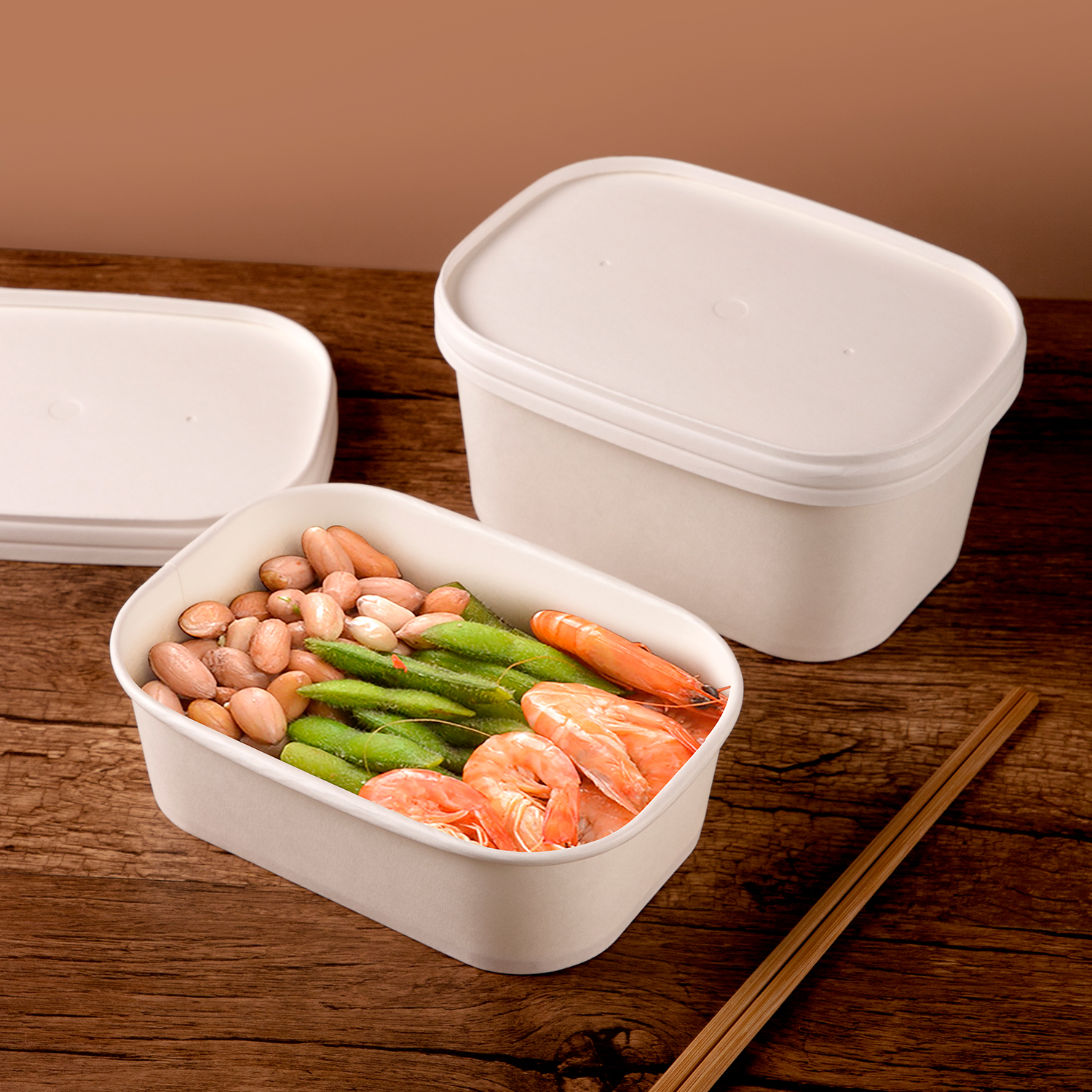 Custom disposable Kraft paper packaging box