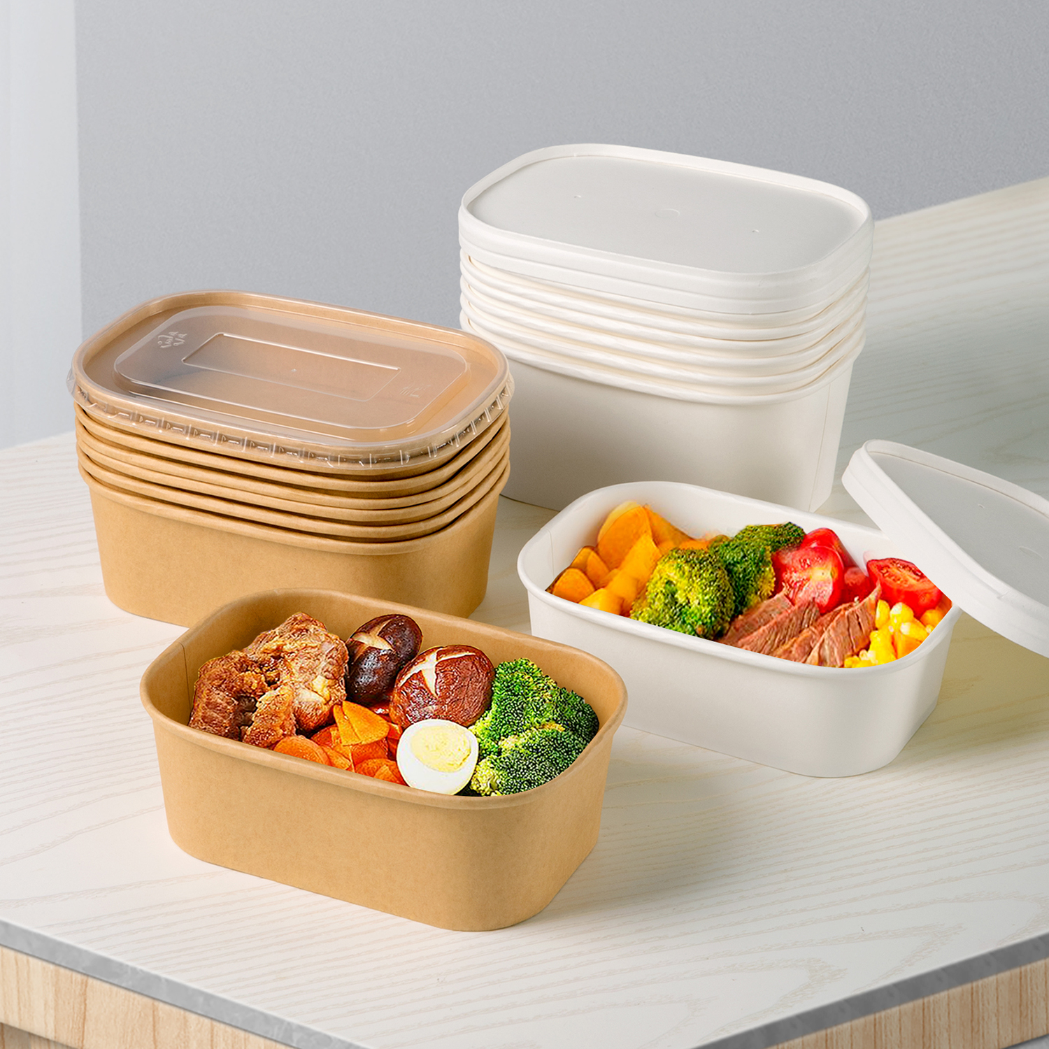 Custom disposable Kraft paper packaging box