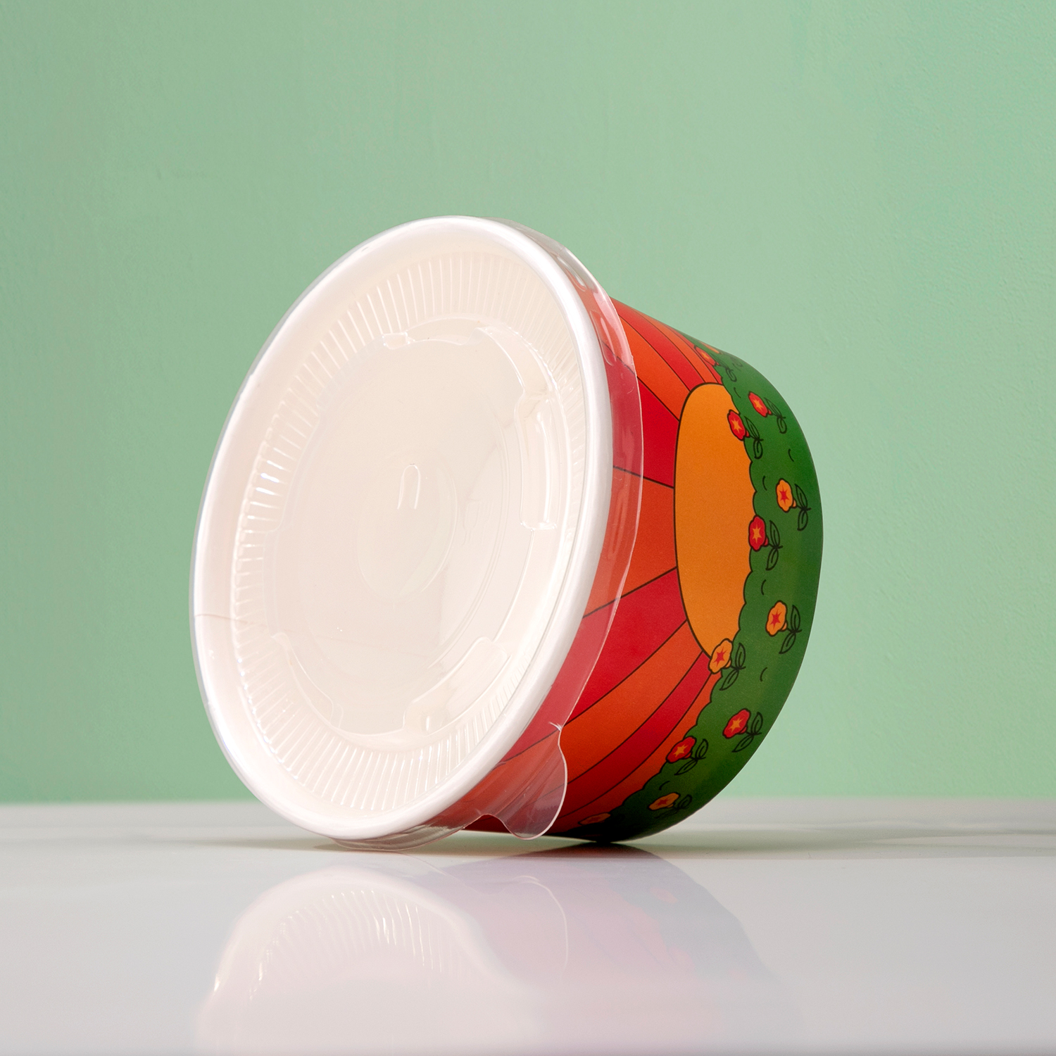 Custom disposable Hanada Sunrise Paper Bowl