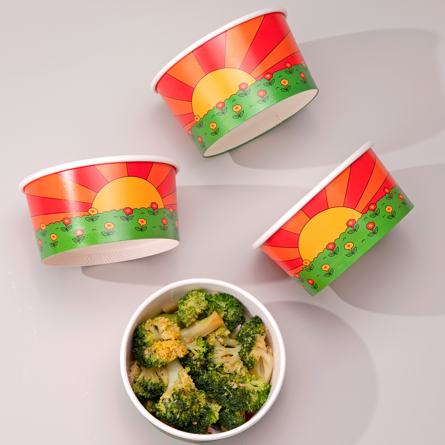 Custom disposable Hanada Sunrise Paper Bowl