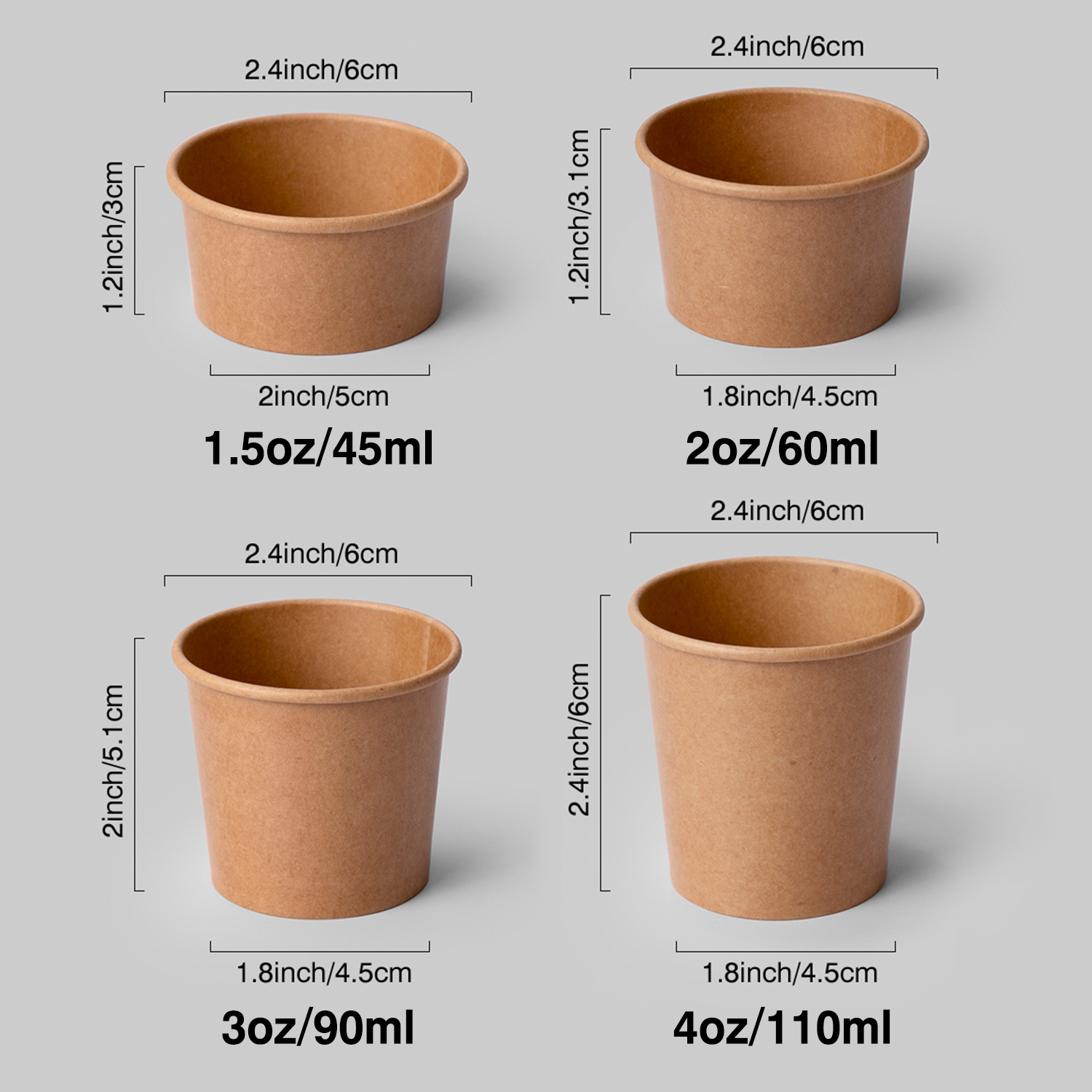 Custom disposable Paper sauce cup