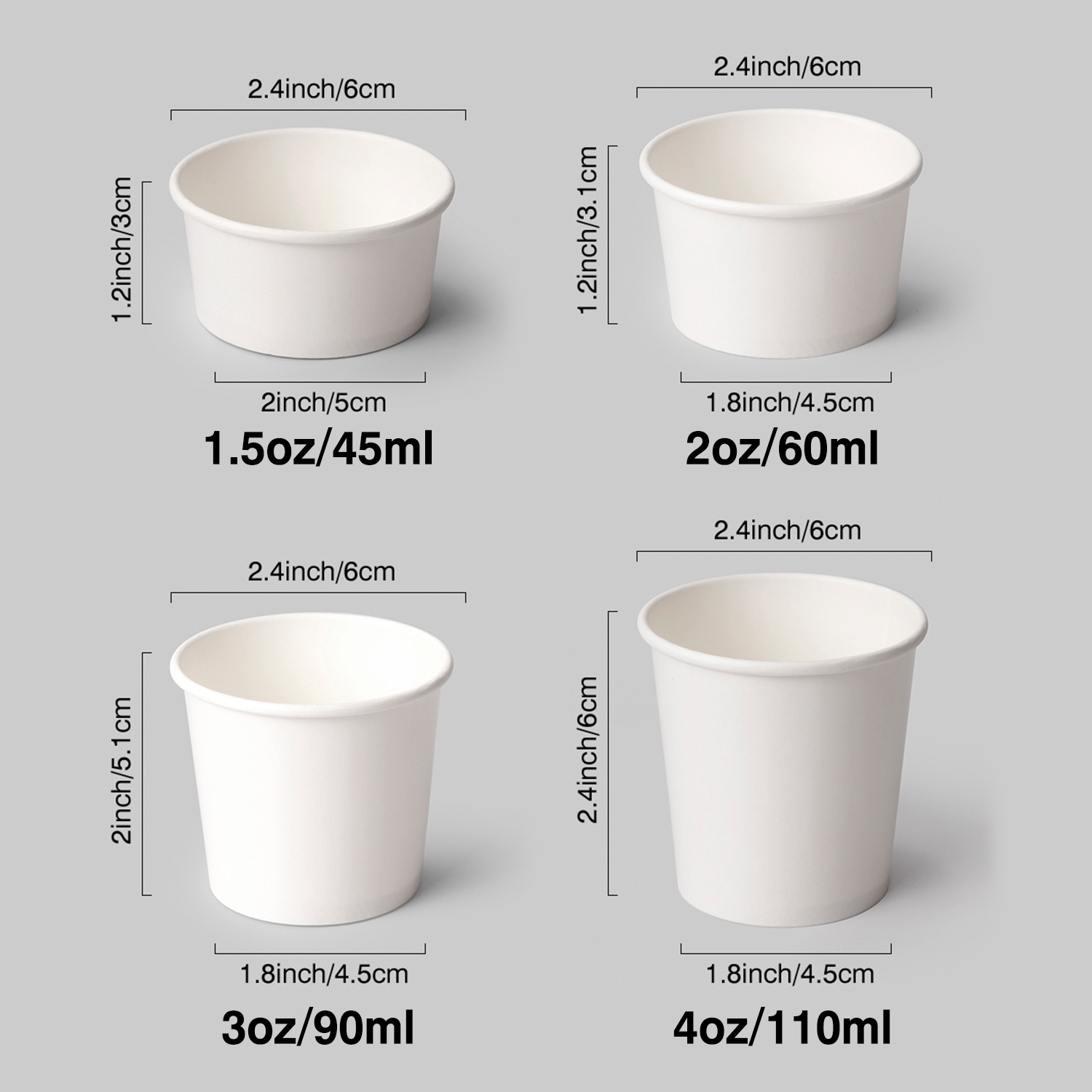 Custom disposable Paper sauce cup