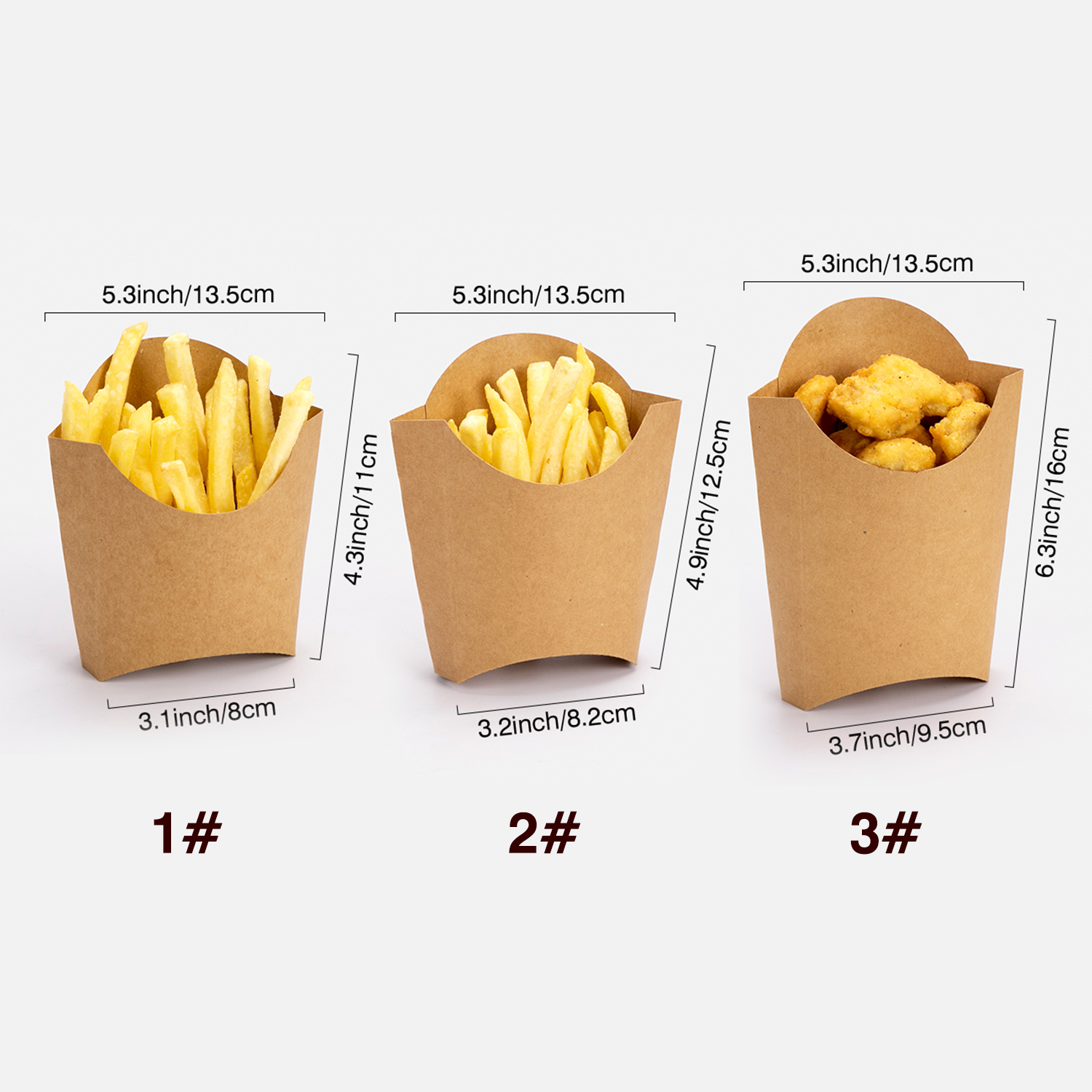 Custom disposable french fries box