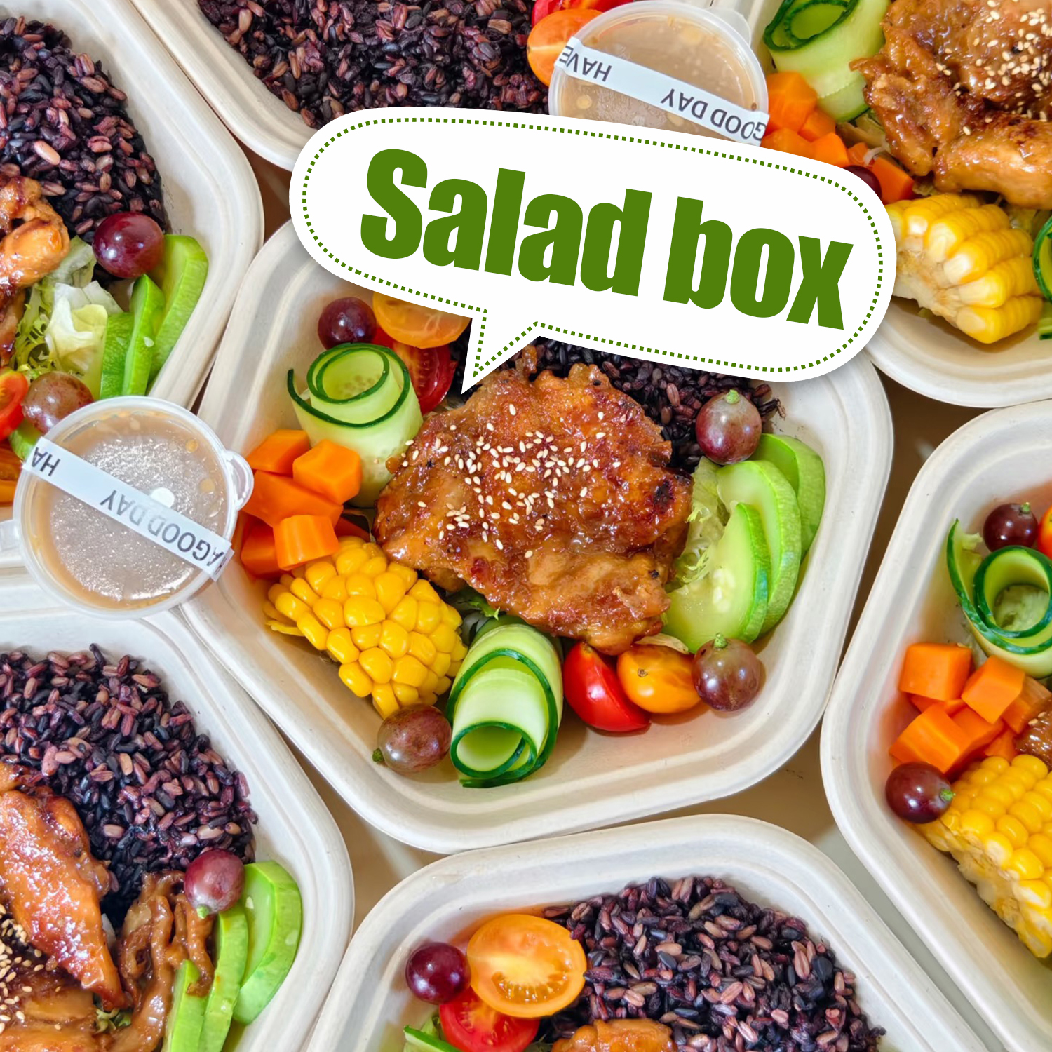 Disposable pulp salad packaging box Disposable pulp salad packaging box