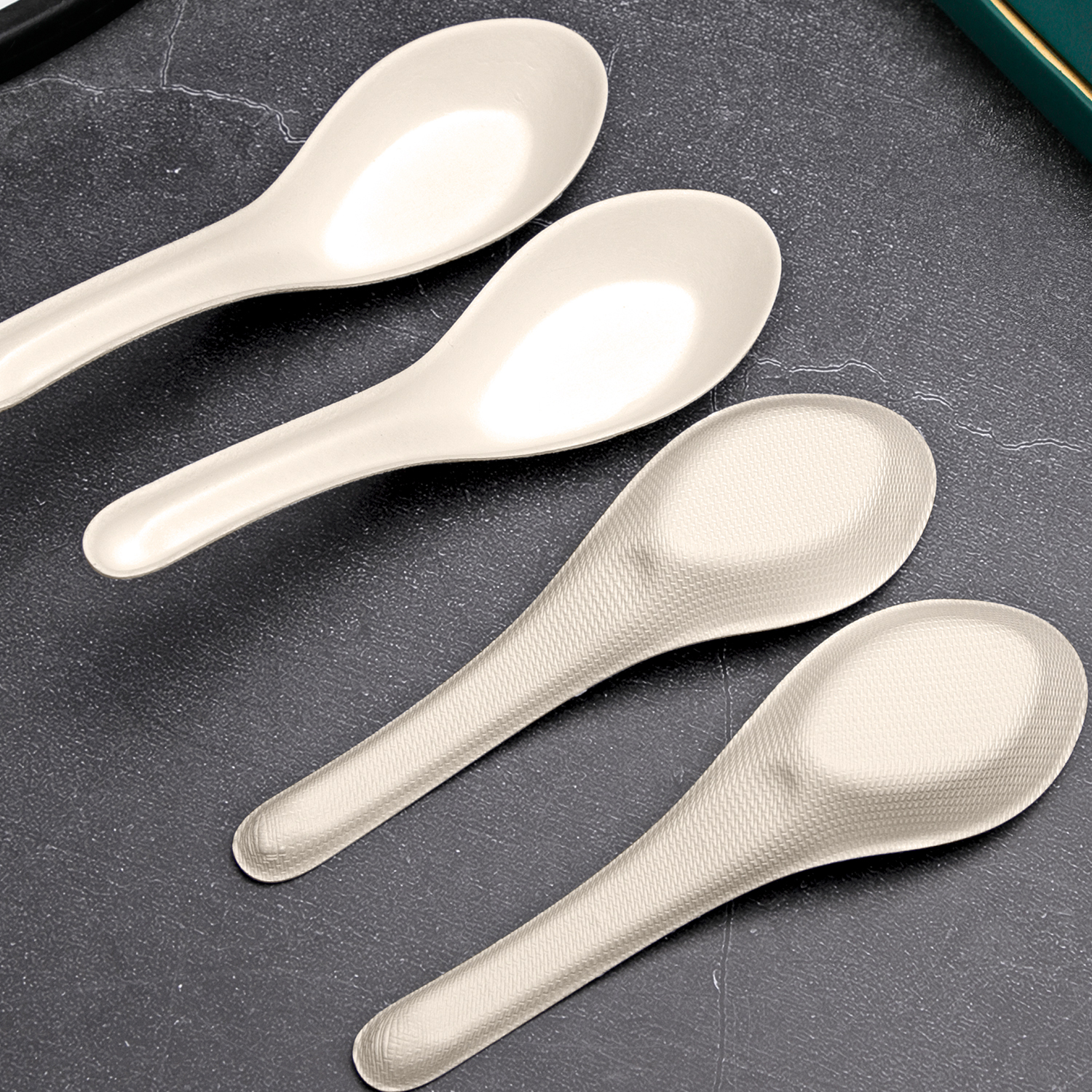 Environmentally friendly biodegradable pulp spoon