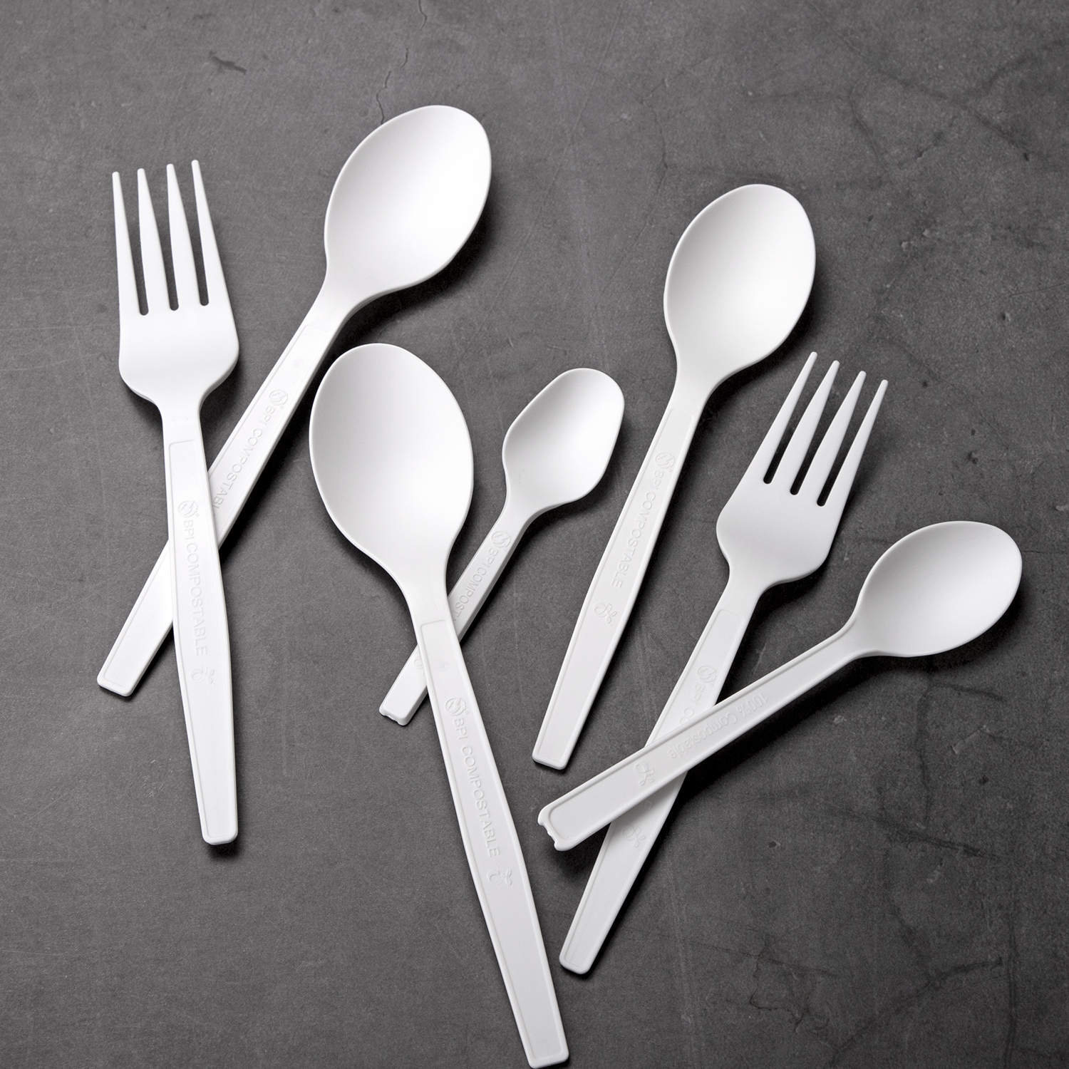 Disposable PLA knife, fork, spoon