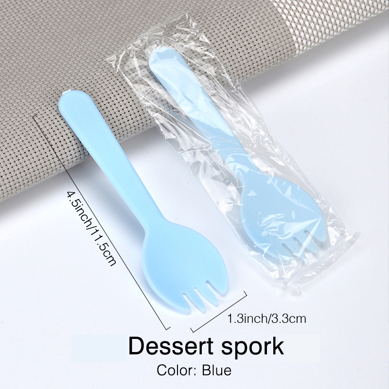 Disposable PP plastic dessert spoon spork