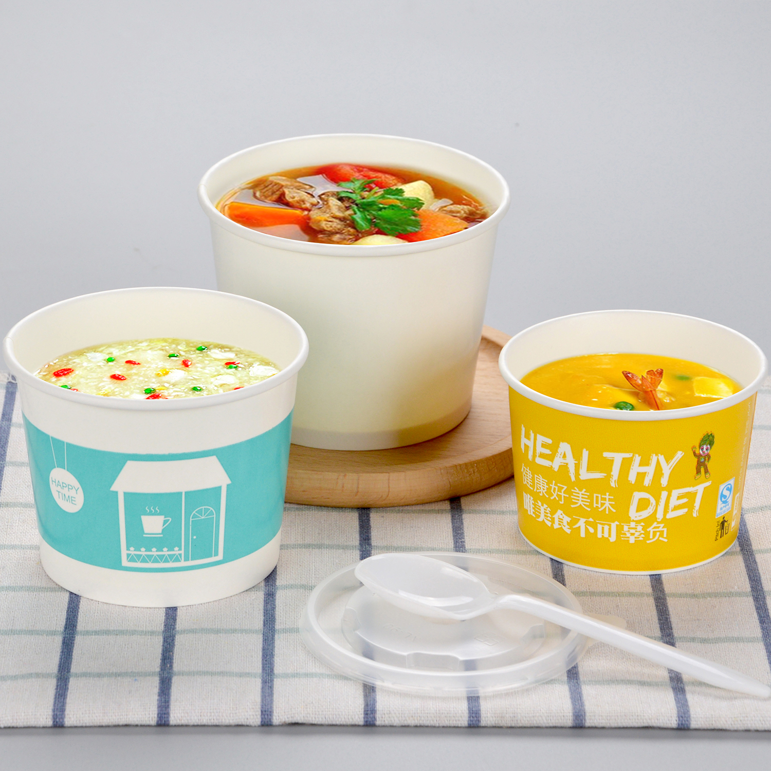 Custom disposable small paper bowl