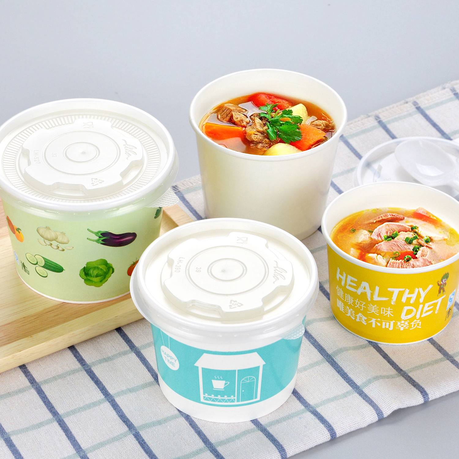 Custom disposable small paper bowl