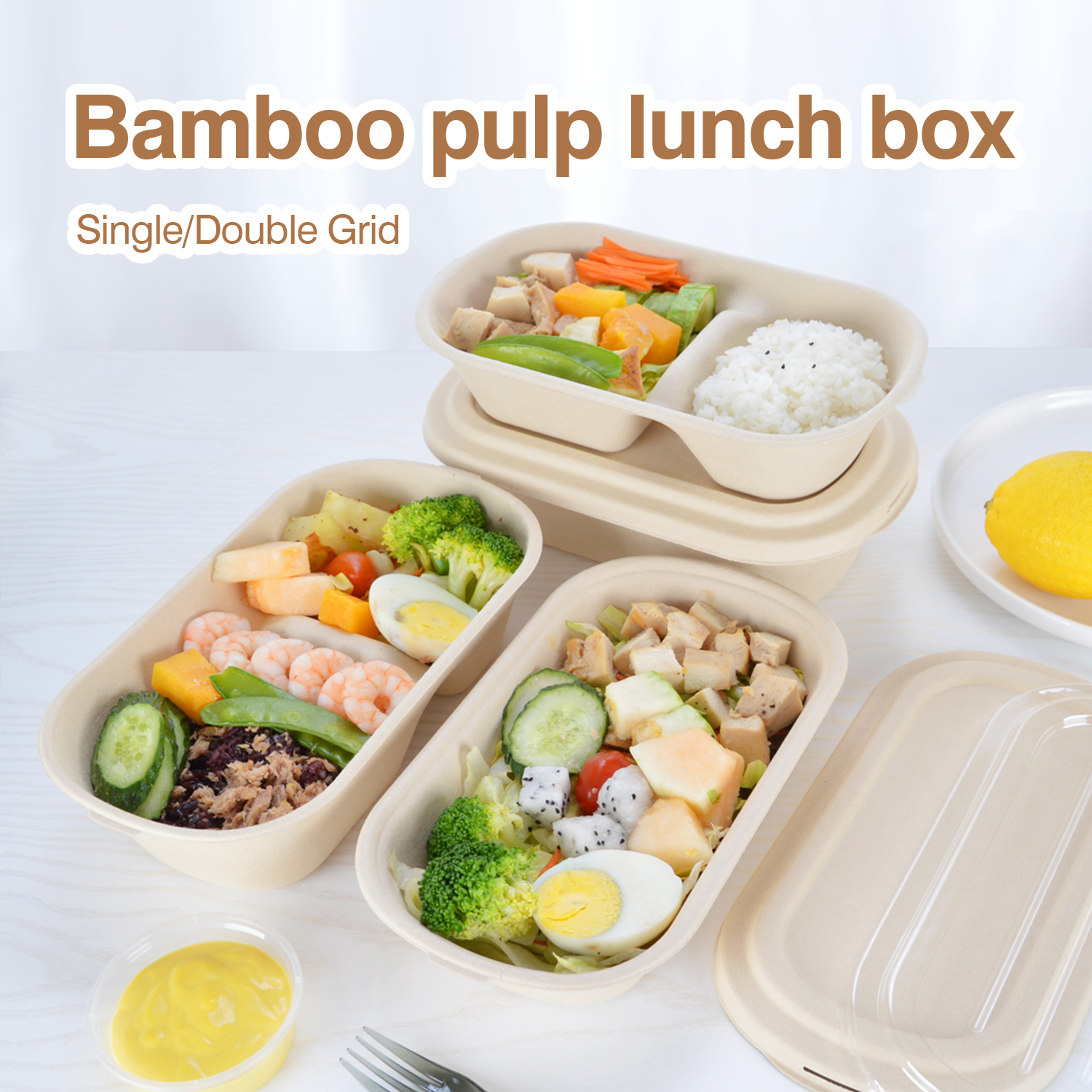 Disposable Pulp lunch packaging box