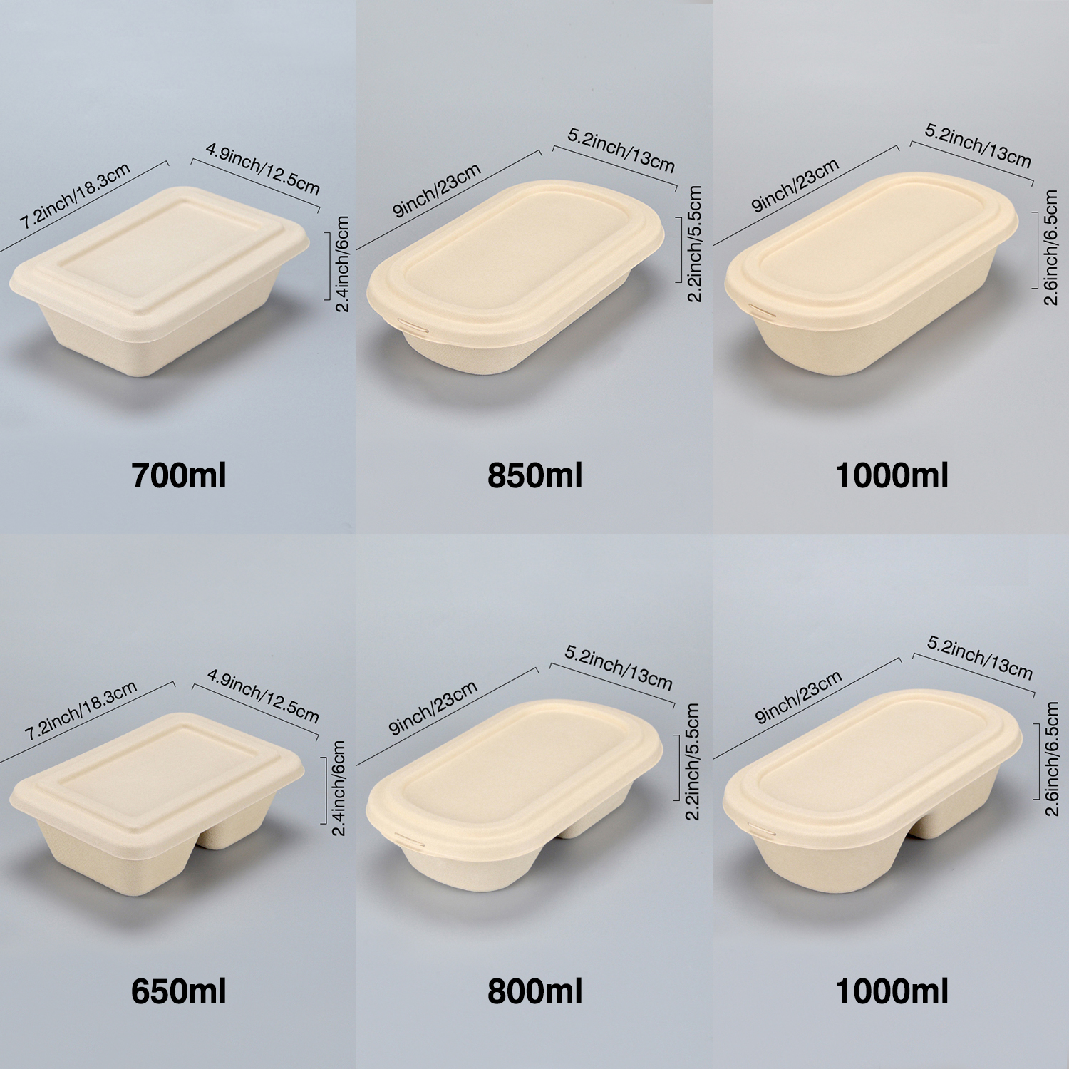 Disposable Pulp lunch packaging box