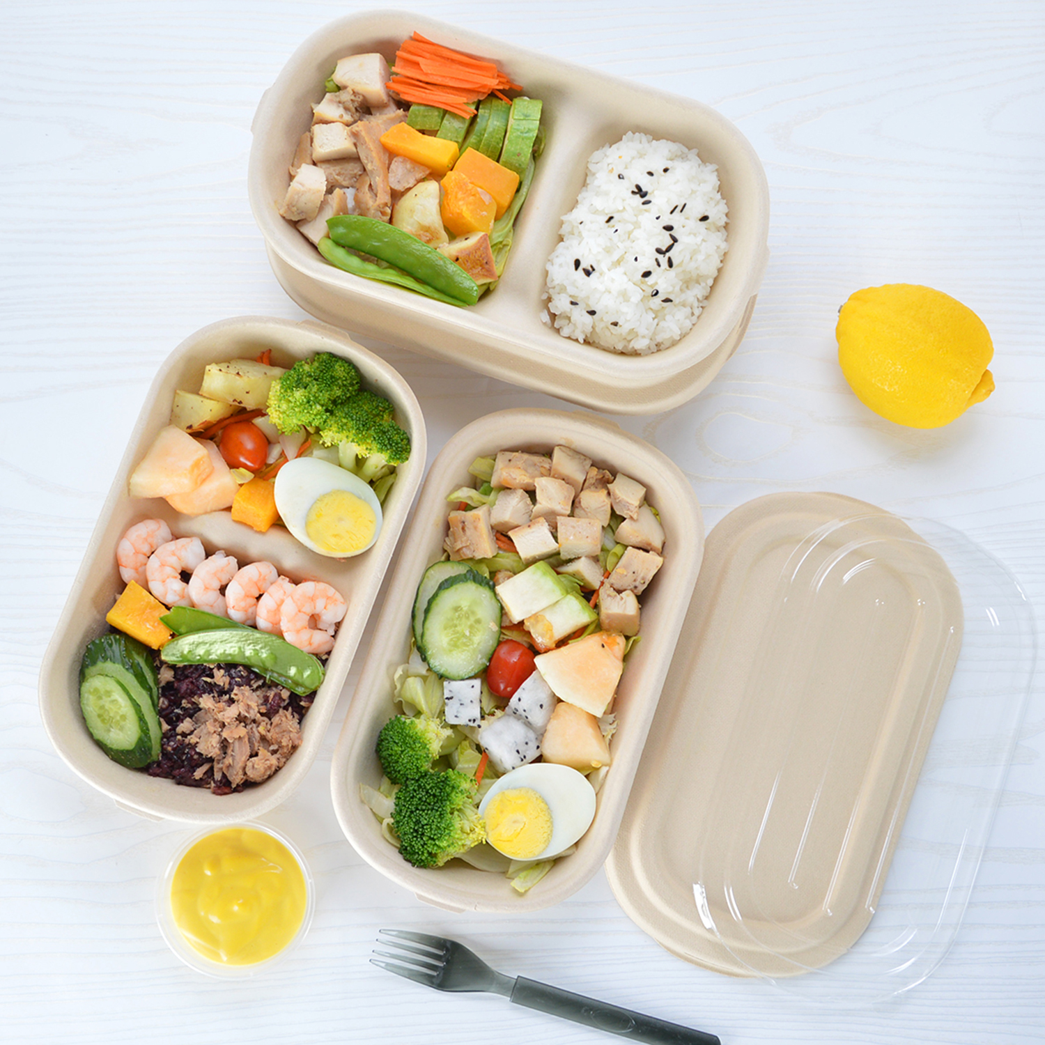 Disposable Pulp lunch packaging box