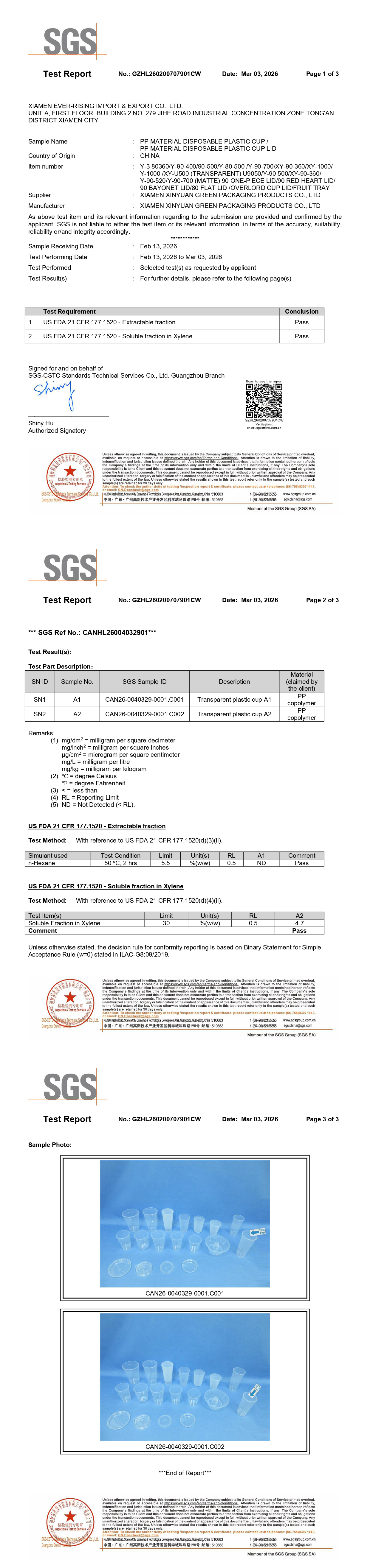 FDA Certificate