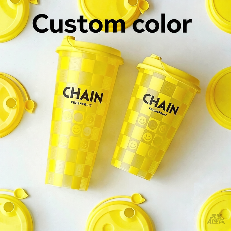 Custom In-mold labeling PP cups and lids