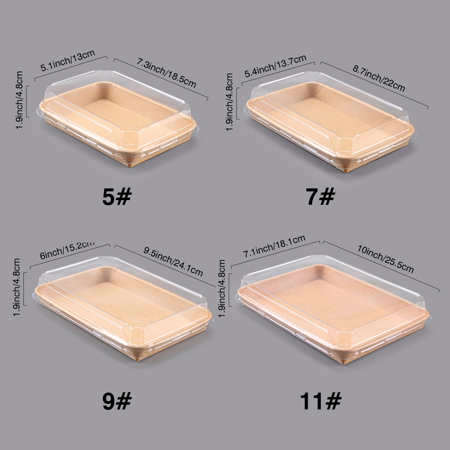 Disposable Kraft paper dining plate with lid