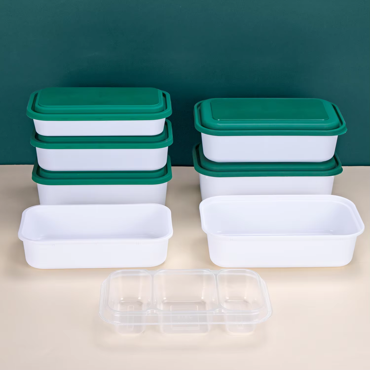 Custom disposable Plastic lunch boxes Optional inner tray