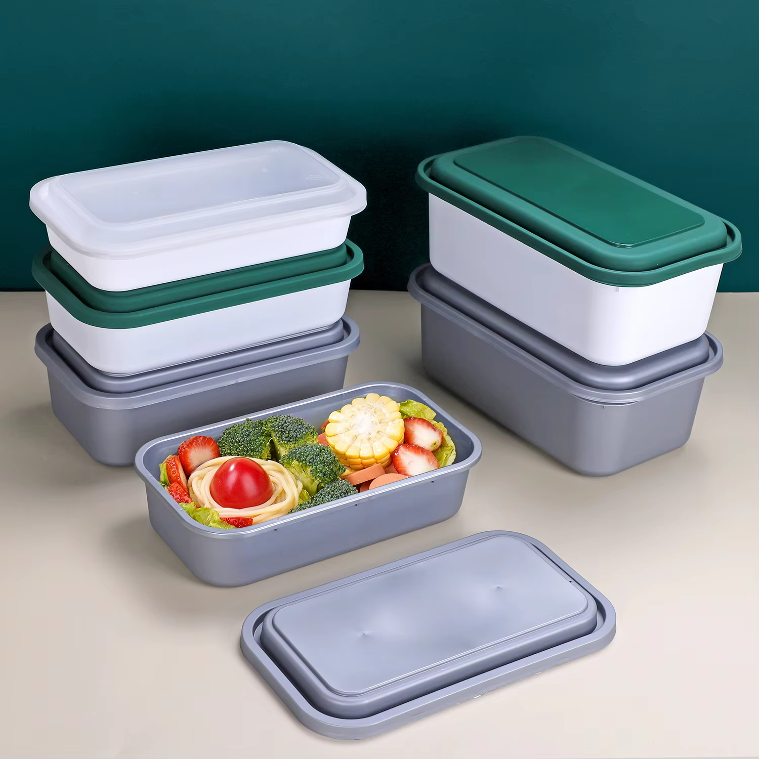 Custom disposable Plastic lunch boxes Optional inner tray