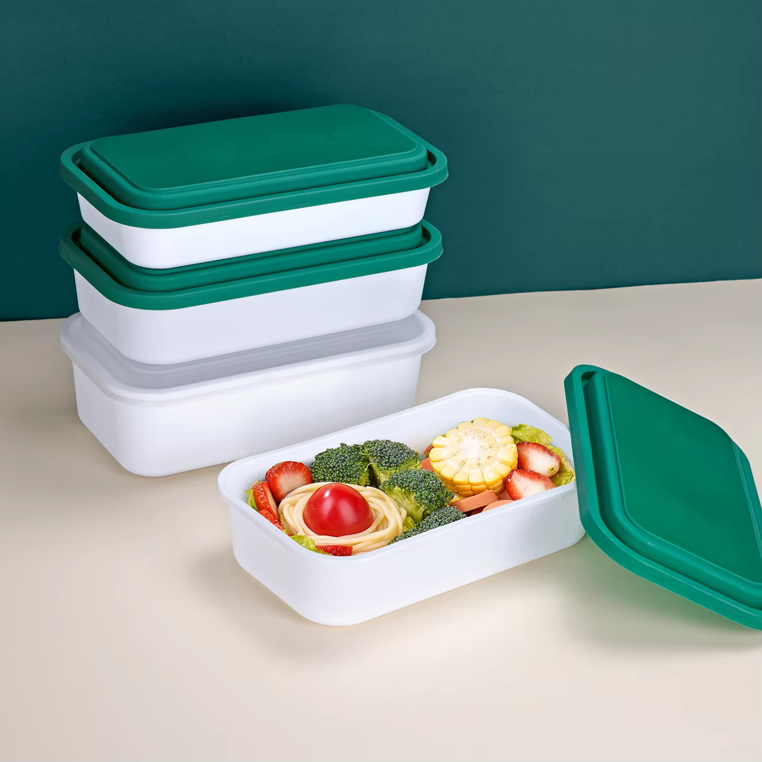 Custom disposable Plastic lunch boxes Optional inner tray