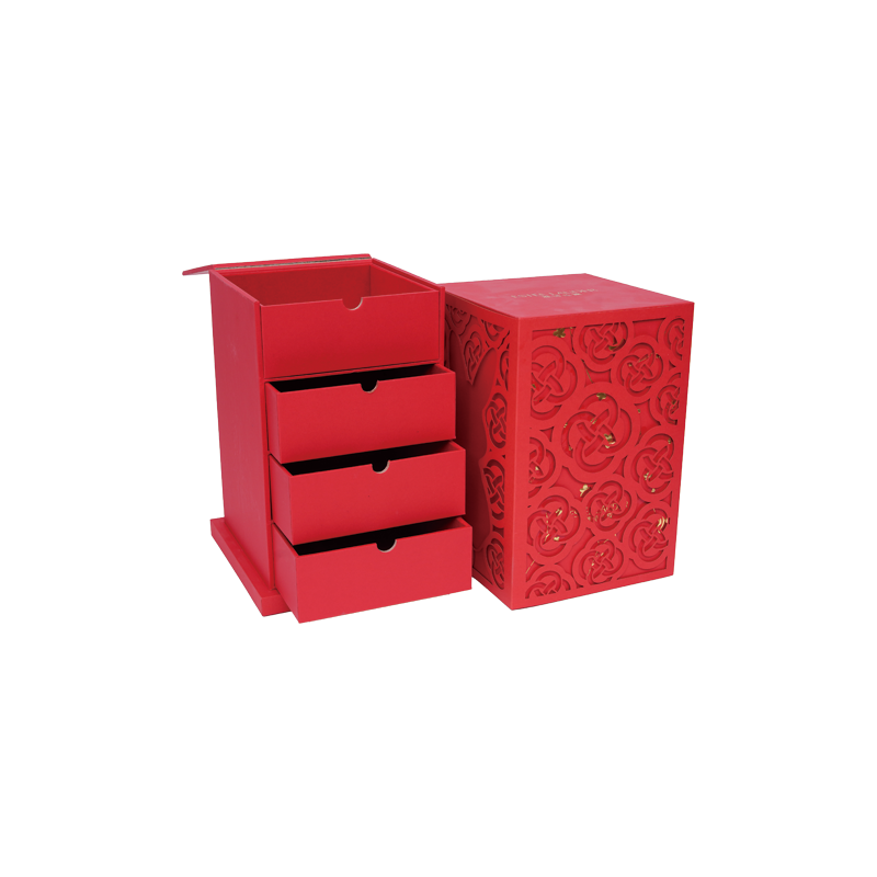 Red Window Cutout Festive Gift Box