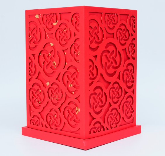 Red Window Cutout Festive Gift Box Red Window Cutout Festive Gift Box