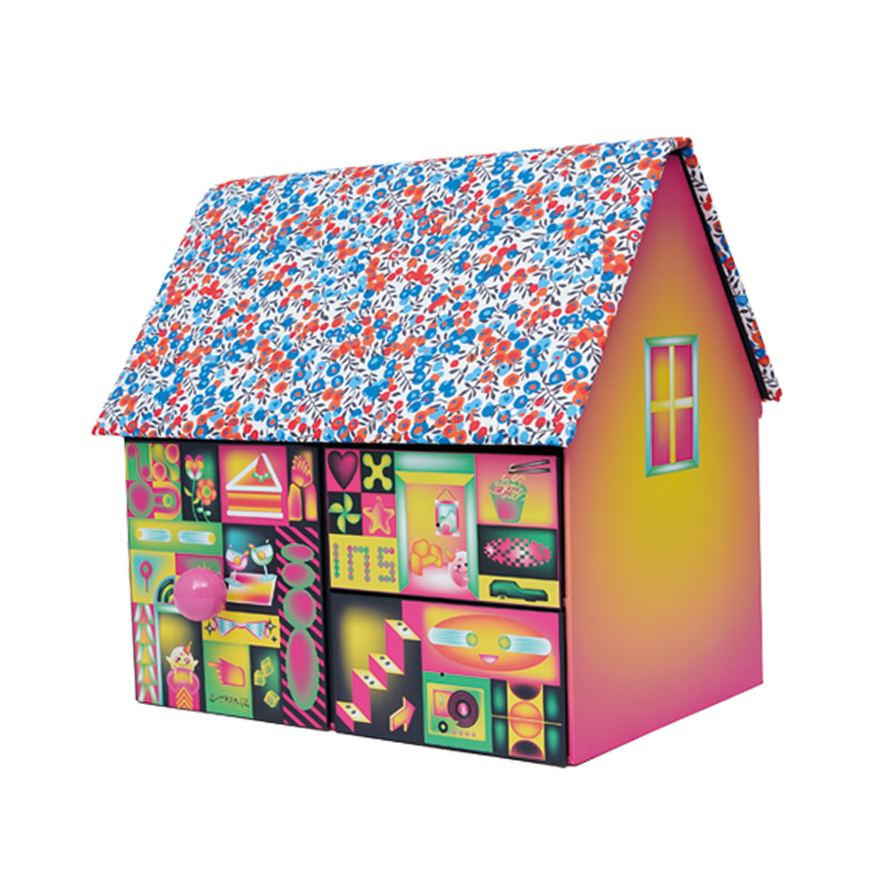 House Shaped Fabric Embroidery Gift Box