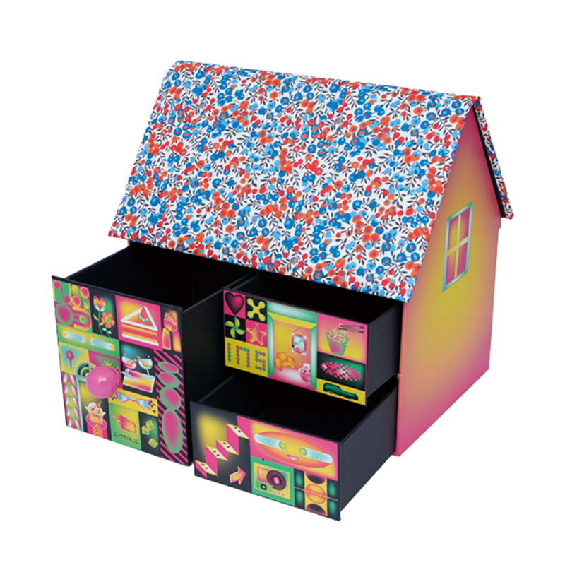 House Shaped Fabric Embroidery Gift Box